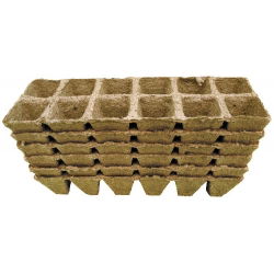 Kwadratowe doniczki torfowe - 4 x 5 cm - 72 sztuki