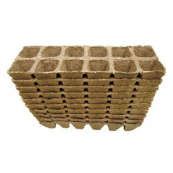 Kwadratowe doniczki torfowe - 4 x 5 cm - 12 sztuk