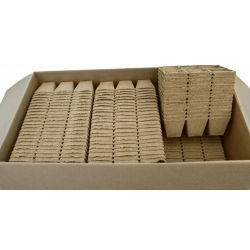 Kwadratowe doniczki torfowe - 8 x 8 cm - 1242 sztuk