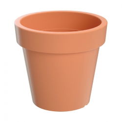 Okrągła, lekka doniczka Lofly terakota - 13,5 cm - Prosperplast