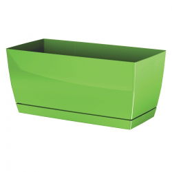 Podłużna doniczka z podstawką Coubi 24 x 12 cm - Ziołówka - Oliwka - Prosperplast