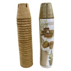 Okrągłe doniczki torfowe 8 cm średnicy - 250 sztuk