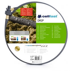 Wąż ogrodowy nawadniający DRIP - 1/2", 15m - CELLFAST