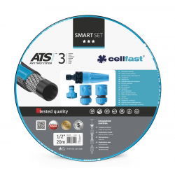 Wąż ogrodowy SMART - 1/2", 20m - komplet przyłączy - CELLFAST