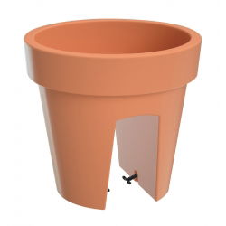 Lofly - Lekka doniczka do montowania na balustradzie 24,5 cm - terakota