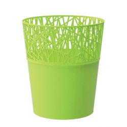 Osłonka z koronkowym wykończeniem, ażurowa City - 18 cm - limonka