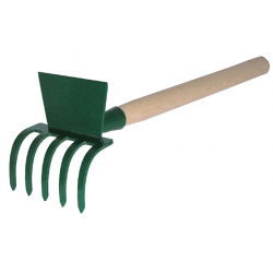 Grabki uniwersalne ogrodnicze z trzonkiem drewnianym - 30 cm