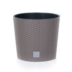 Doniczka okrągła + wkład Rato round - 20 cm - mocca