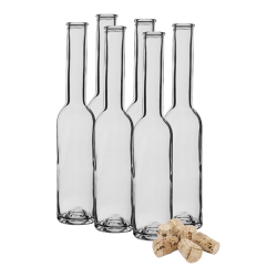 Zestaw butelek na nalewkę z korkami - 200 ml - 6 szt.