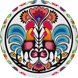 Zakrętki do słoików (gwint 6) - folk - śr. 82 mm - 10 szt.