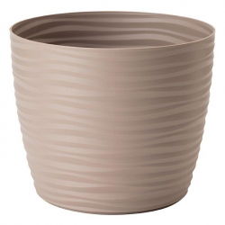 Osłonka okrągła Sahara petit - 17 cm - szarobeżowa