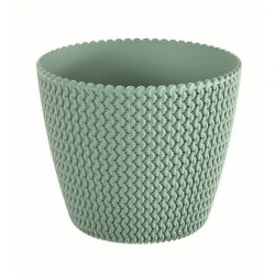 Doniczka okrągła "pleciona" Splofy - 22 cm - szałwia