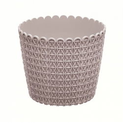 Doniczka okrągła "pleciona" Nitly - 22 cm - mocca
