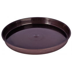 Podstawka drewnopodobna okrągła Elba - 19 cm - brązowa