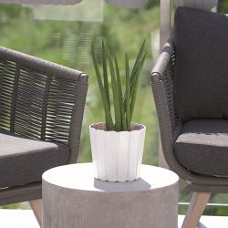 Doniczka okrągła Boardee Basic - 20 cm - biały