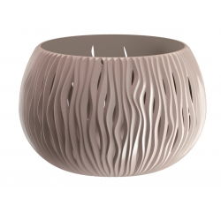 Doniczka okrągła Sandy Bowl Basic - 37 cm - mocca