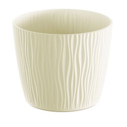 Doniczka okrągła Sandy - 13 cm - kremowy