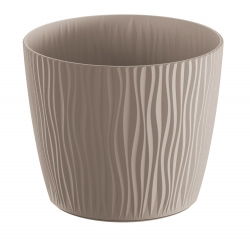 Doniczka okrągła Sandy - 13 cm - mocca