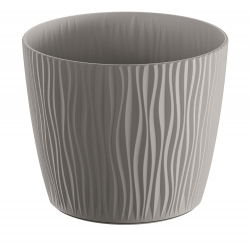 Doniczka okrągła Sandy - 13 cm - kamienny szary