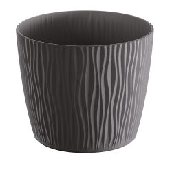 Doniczka okrągła Sandy - 17 cm - antracyt