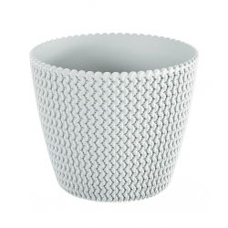 Doniczka okrągła Splofy - 19 cm - biały