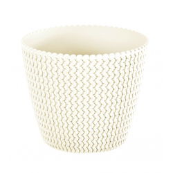 Doniczka okrągła Splofy - 13 cm - kremowy