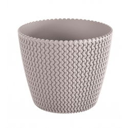 Doniczka okrągła Splofy - 19 cm - mocca