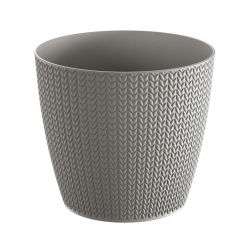 Doniczka okrągła Wheaty - 19 cm - kamienny szary
