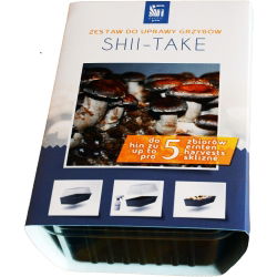 Shiitake - kompletny zestaw z miniszklarenką do uprawy w domu - 3 l