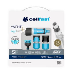Zestaw zraszający Yacht MINI - wąż 3/8", 15m + końcówki ERGO - CELLFAST
