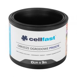 Obrzeże ogrodowe proste - czarne, 10cm x 9m - CELLFAST