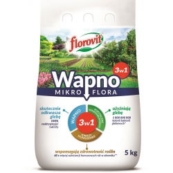 Wapno granulowane 3 w 1 - wapno, pożyteczne organizmy i humus - Mikroflora - Florovit - 5 kg