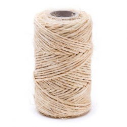 Sznurek sizalowy - naturalny - 100g/50m