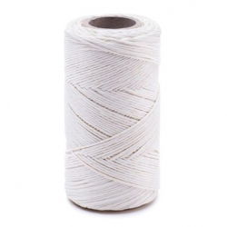 Nić lniana - nabłyszczana, biała - 100g/120m