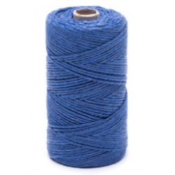 Nić lniana - nabłyszczana, niebieska - 50g/60m