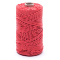 Nić lniana - nabłyszczana, czerwona - 50g/60m