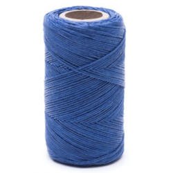 Nić lniana - nabłyszczana, niebieska - 100g/120m