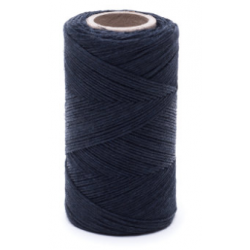 Nić lniana - nabłyszczana, czarna - 100g/120m