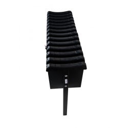 Ławka na cmentarz, cmentarna żebrowana z dużą skrzynią - szerokość: 80cm