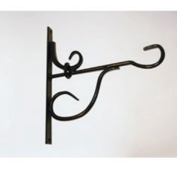 Żeliwny, wytrzymały wieszak do koszy wiszących - czarny - 35 cm