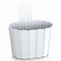 Doniczka naścienna Boardee Wall - 19,4 cm - biały