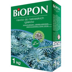 Nawóz do niebieskich iglaków - wzmacnia wybarwienie igieł - BIOPON - 1 kg