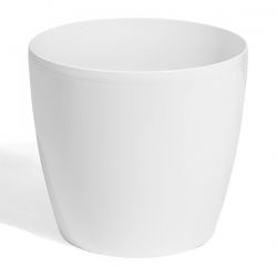 Doniczka okrągła Coubi Duo - 15 cm - Biała