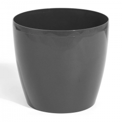Doniczka okrągła Coubi Duo - 19 cm - Grafitowa