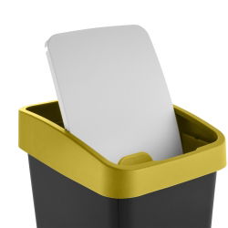 Kosz na śmieci z naciskaną pokrywą - Magne - 45 litrów - żółty capri