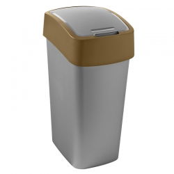 Kosz do sortowania śmieci Flip Bin - 50 litrów - brązowy