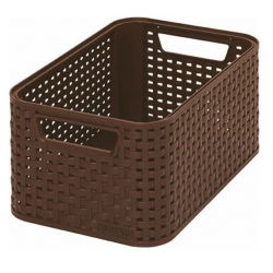 Koszyk Rattan Style - 6 litrów - ciemny brąz