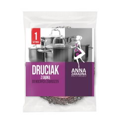 Druciak spiralny z gąbką do mocnych zabrudzeń