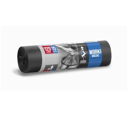 Worki na śmieci czarne - MOCNE - 120 litrów - 15  szt.- HDLD
