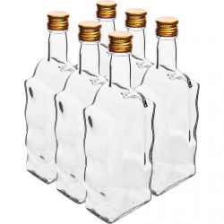 Butelka Klasztorna z zakrętką - biała - 500 ml - 6 szt.